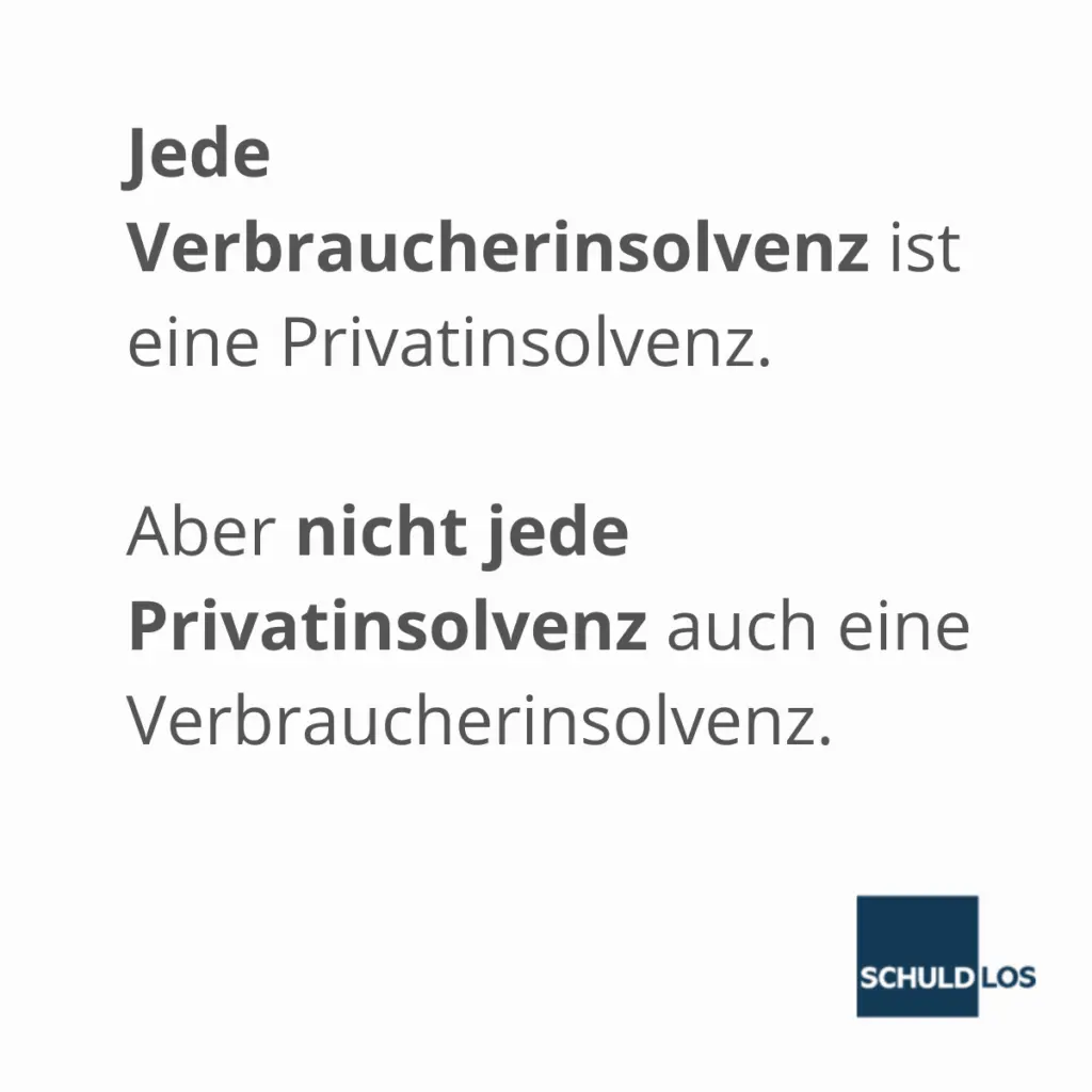 Verbraucherinsolvenz Privatinsolvenz Unterschied schuldlosDE